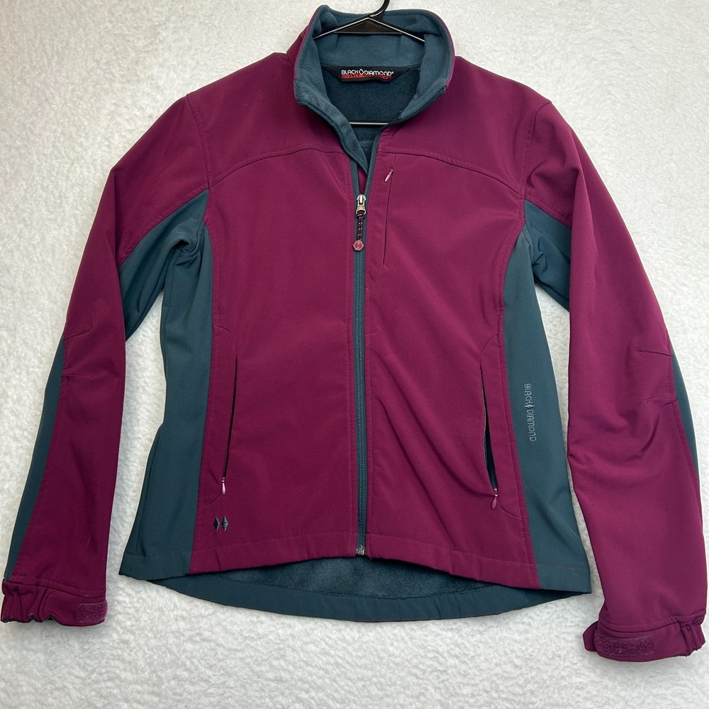Black Diamond Double Diamond Jacket Women's Medium Purple Full Zip Fleece‎ Lined